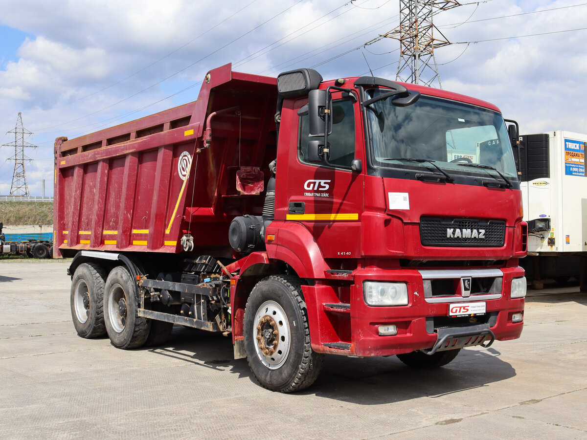 Купить б/у КамАЗ 6580 дизель механика в Екатеринбурге: красный самосвал ...