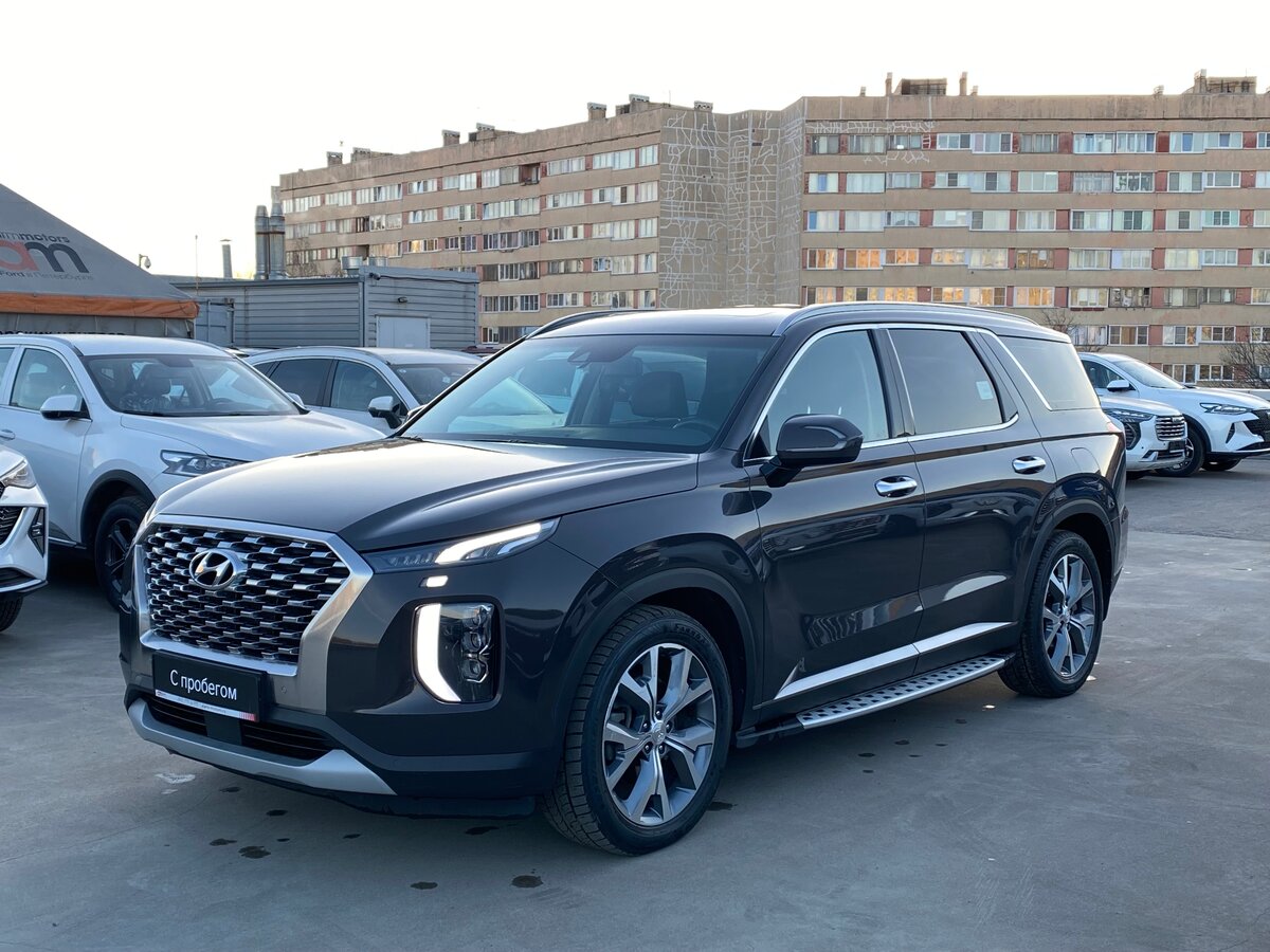 Купить б/у Hyundai Palisade I 2.2d AT (200 л.с.) 4WD дизель автомат в СанктПетербурге серый