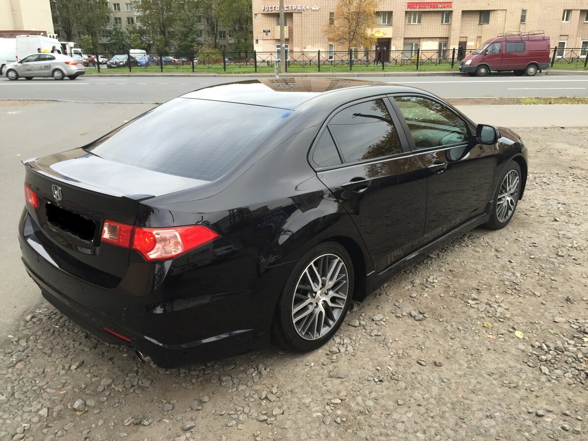 Honda Accord 2008 черная тонированная