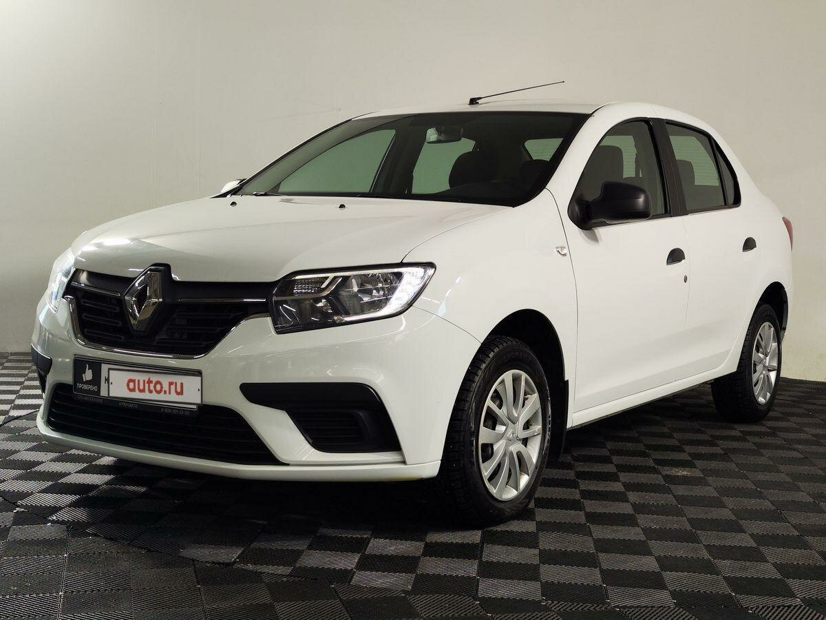 Купить б/у Renault Logan II 1.6 MT (82 л.с.) бензин механика в Москве: белый Рен