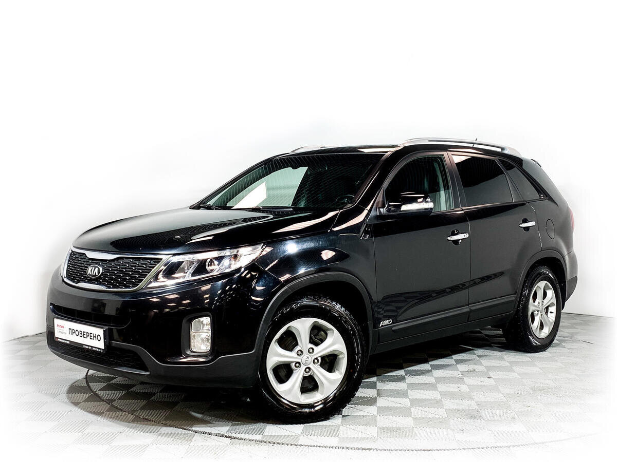 Купить б/у Kia Sorento II 2.4 AT (175 л.с.) 4WD бензин автомат в Москве: серый К