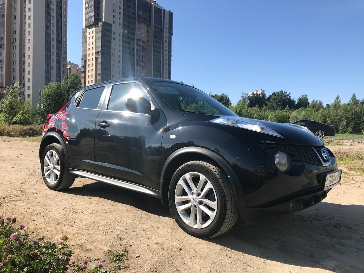 Как выглядит черный ниссан Купить б/у Nissan Juke I 1.6 CVT (190 л.с.) 4WD бензин вариатор в Санкт-Петербур