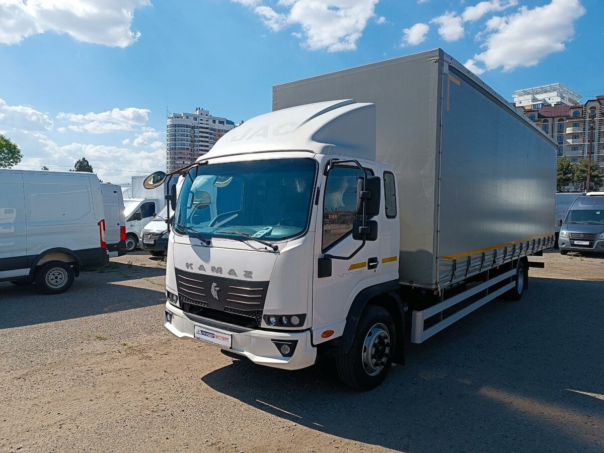 Купить б/у КамАЗ 43082 Компас-12 механика в Краснодаре: белый тент 2022 ...