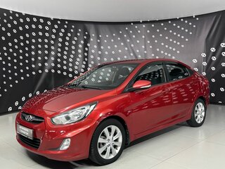 2011 Hyundai Solaris I, красный, 730000 рублей, вид 1