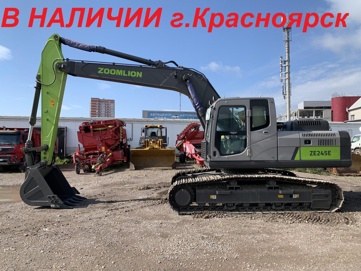 Купить б/у Zoomlion ZE245E в Красноярске: зелёный гусеничный экскаватор ...