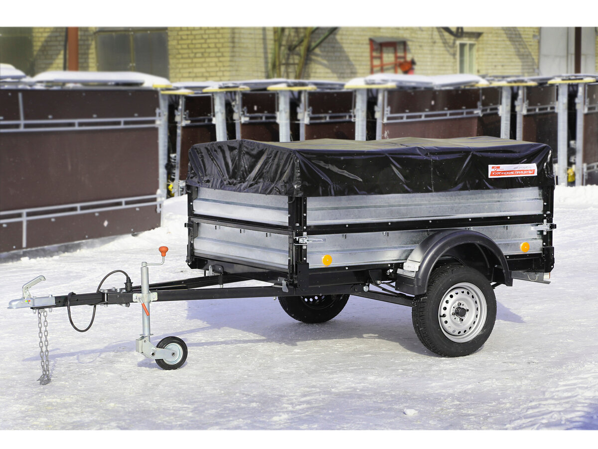 Купить б/у Курганские прицепы Крепыш 8213 03 в Кургане: серебристый ...