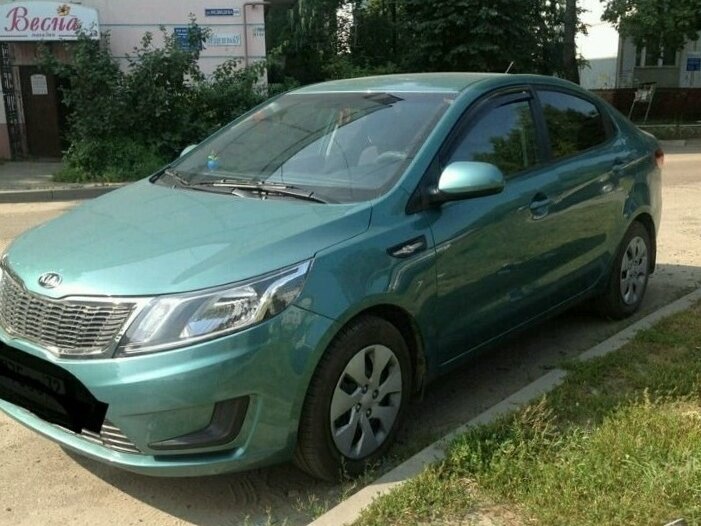 Киа Рио 3 зеленая хэтчбек
