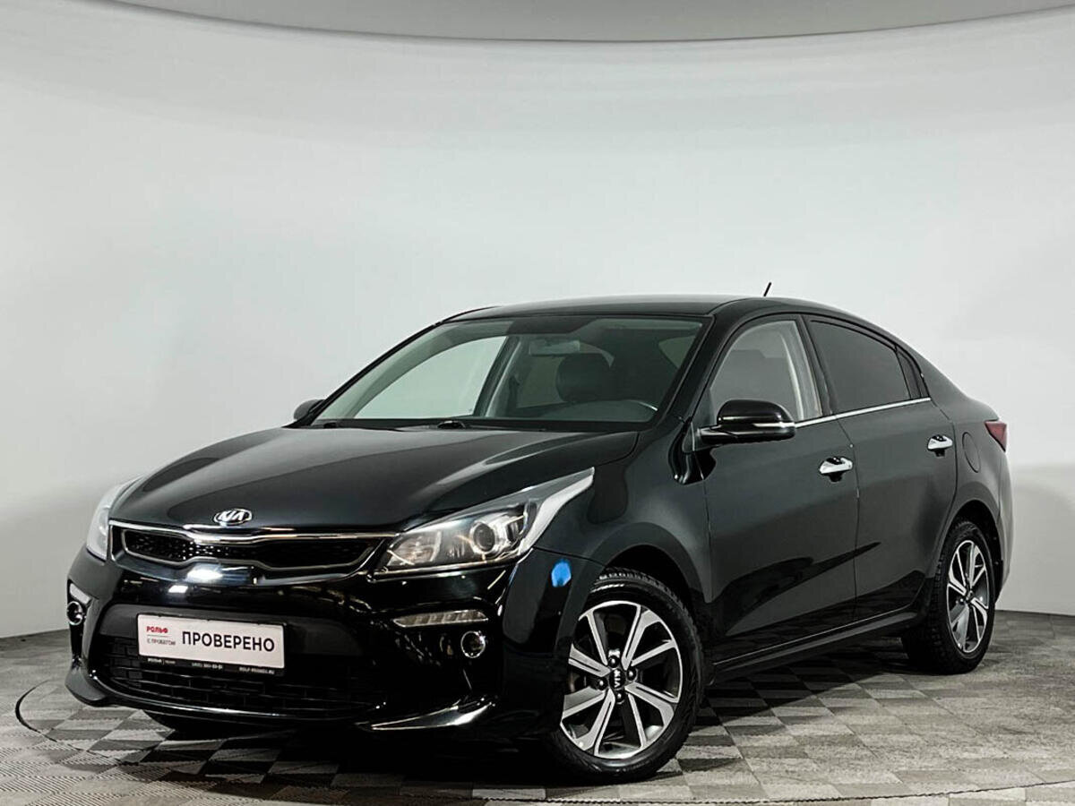 Купить б/у Kia Rio IV 1.6 AT (123 л.с.) бензин автомат в Москве: чёрный ...