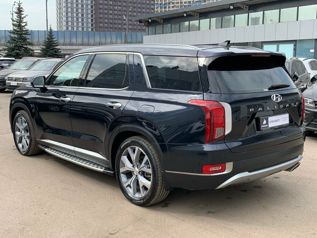 Купить б/у Hyundai Palisade I 2.2d AT (200 л.с.) дизель автомат в Москве синий Хендай Палисад I