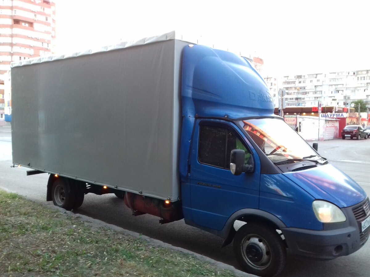 Газель фермер 3302 синий тент
