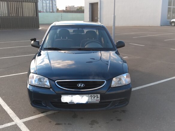 2008 Hyundai Accent ТагАЗ II, синий - вид 1