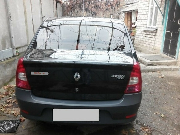 2010 Renault Logan I Рестайлинг, чёрный - вид 2