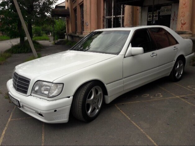 Мерседес w140 белый