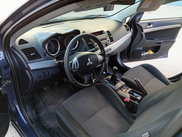 2008 Mitsubishi Lancer X, синий, 595000 рублей - вид 9