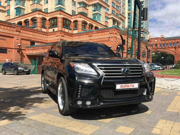 2015 Lexus LX 570 III Рестайлинг, чёрный