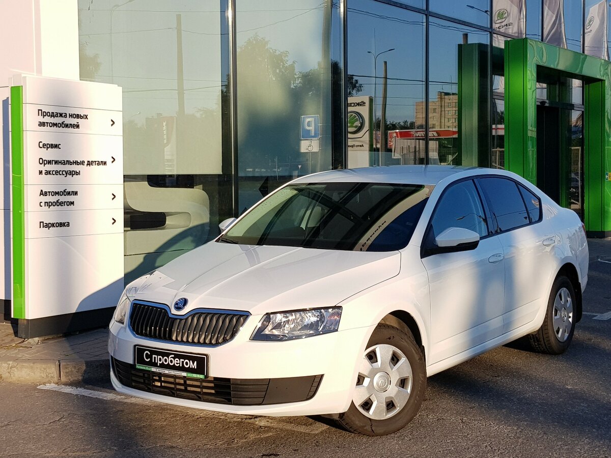 Как выглядит белая шкода Купить новый Skoda Octavia III (A7) Рестайлинг 1.6 AT (110 л.с.) бензин автомат
