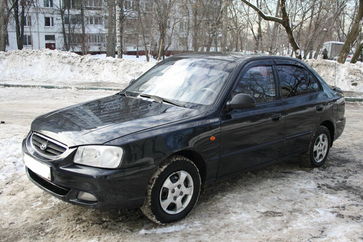 2009 Hyundai Accent ТагАЗ II, чёрный