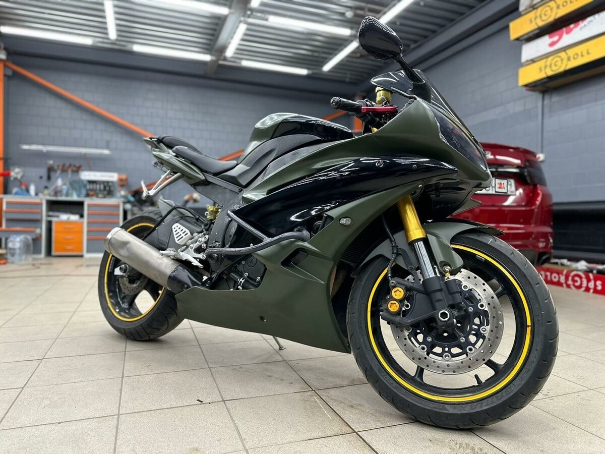 Купить б/у Yamaha YZF-R6 в Москве: зелёный спорт-байк 2007 года на Авто ...