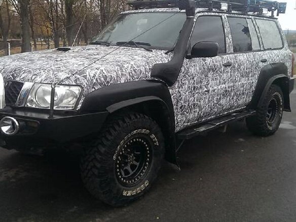 2007 Nissan Patrol V (Y61) Рестайлинг, чёрный