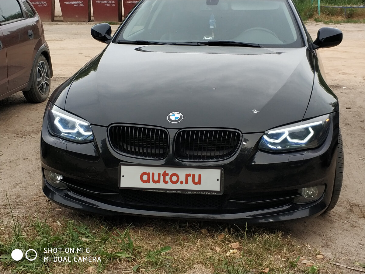 BMW e92 черные фары