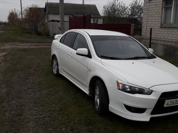 2008 Mitsubishi Lancer X, белый, 1180000 рублей