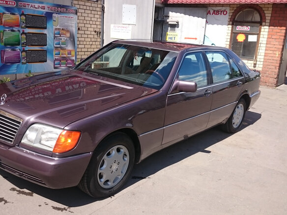 1992 Mercedes-Benz S-Класс 400 III (W140), коричневый - вид 1