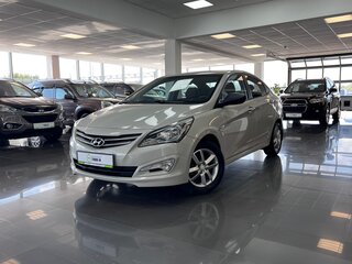 2014 Hyundai Solaris I Рестайлинг, бежевый, 945000 рублей, вид 1