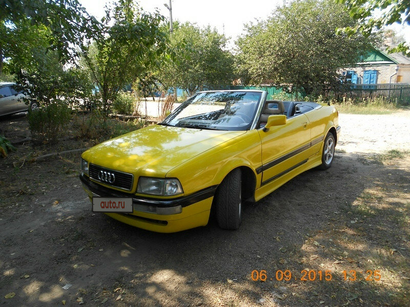 Желтый ауди кабриолет