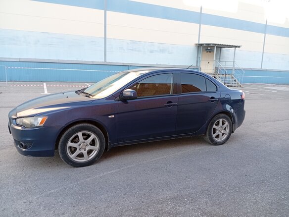 2008 Mitsubishi Lancer X, синий, 595000 рублей - вид 3