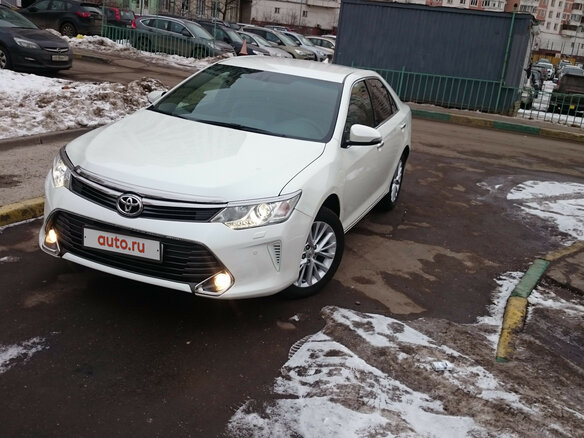2014 Toyota Camry VII (XV50) Рестайлинг, белый