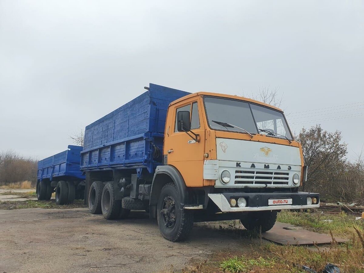 Купить б/у КамАЗ 55102 дизель механика в Орле: оранжевый самосвал с 3-х ...