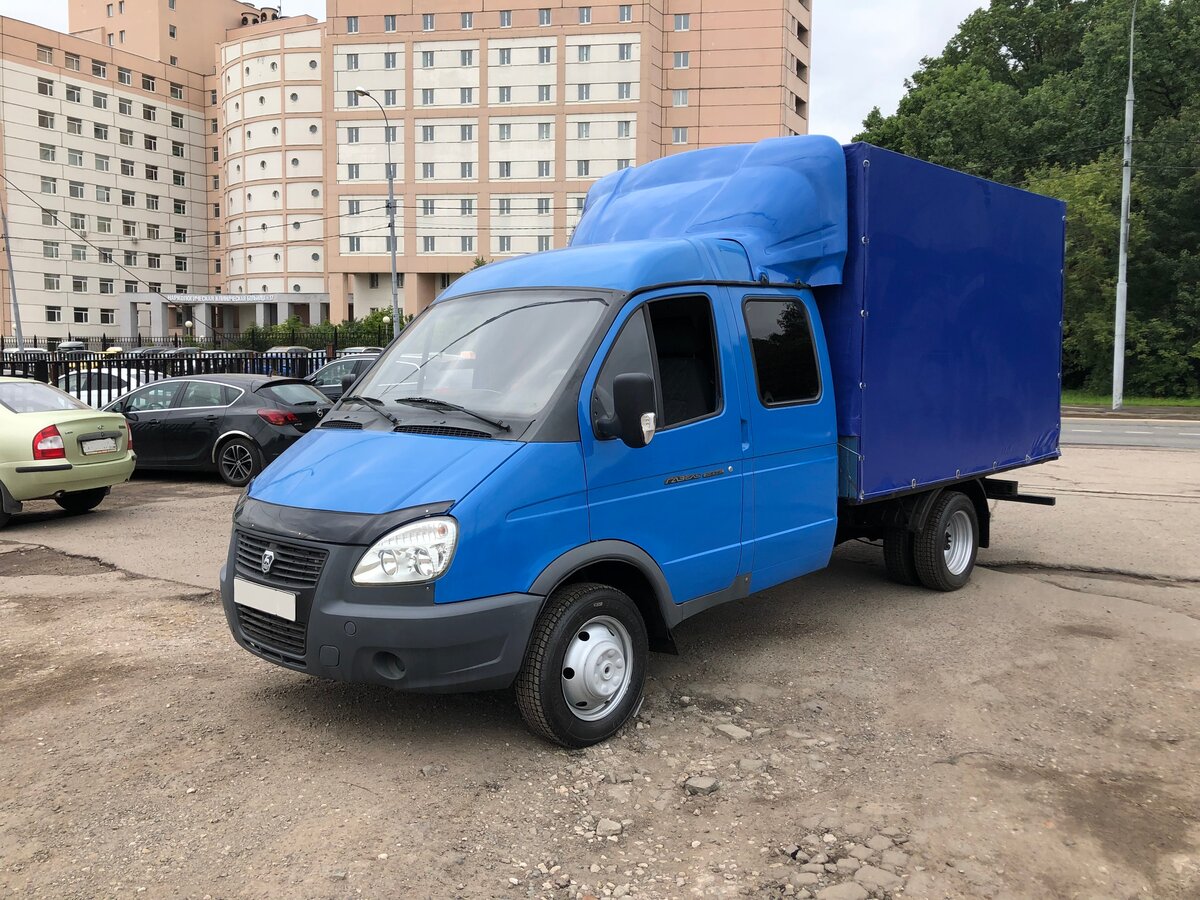 Газ фермер фото Купить б/у ГАЗ ГАЗель (33023/330273) Фермер дизель механика в Москве: синий борт