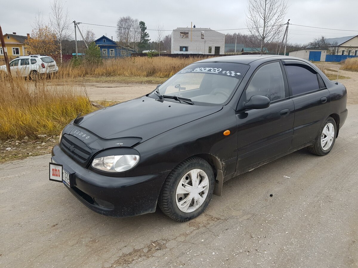Черный Chevrolet lanos 2007
