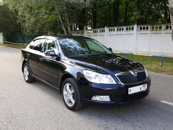 2011 Skoda Octavia II (A5) Рестайлинг, чёрный