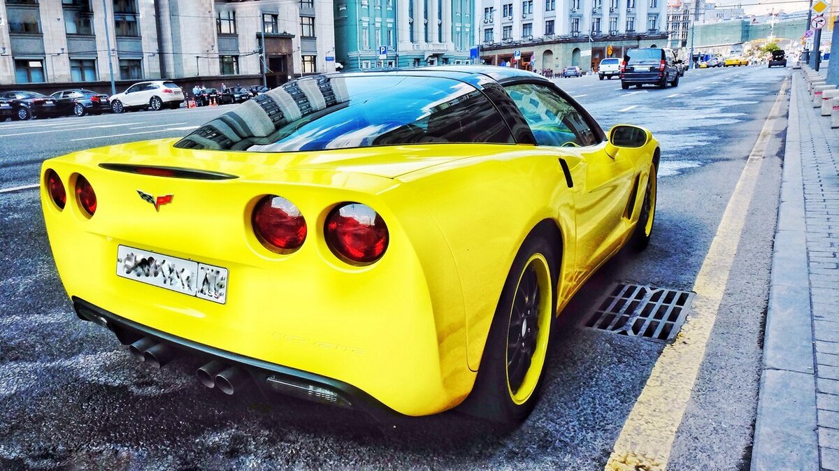 2005 Chevrolet Corvette C6, жёлтый - вид 5.