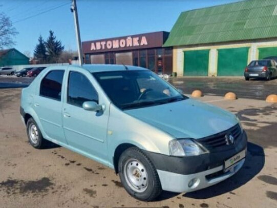 Рено логан серо голубой