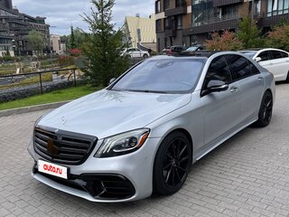 2018 Mercedes-Benz S-Класс 560 Long VI (W222, C217) Рестайлинг, серебристый, 4800000 рублей, вид 2