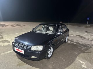 2008 Hyundai Accent ТагАЗ II, чёрный, 415000 рублей, вид 1