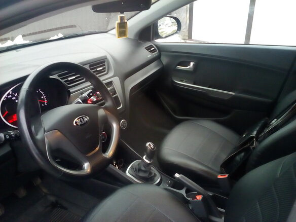 2015 Kia Rio III Рестайлинг, голубой - вид 4