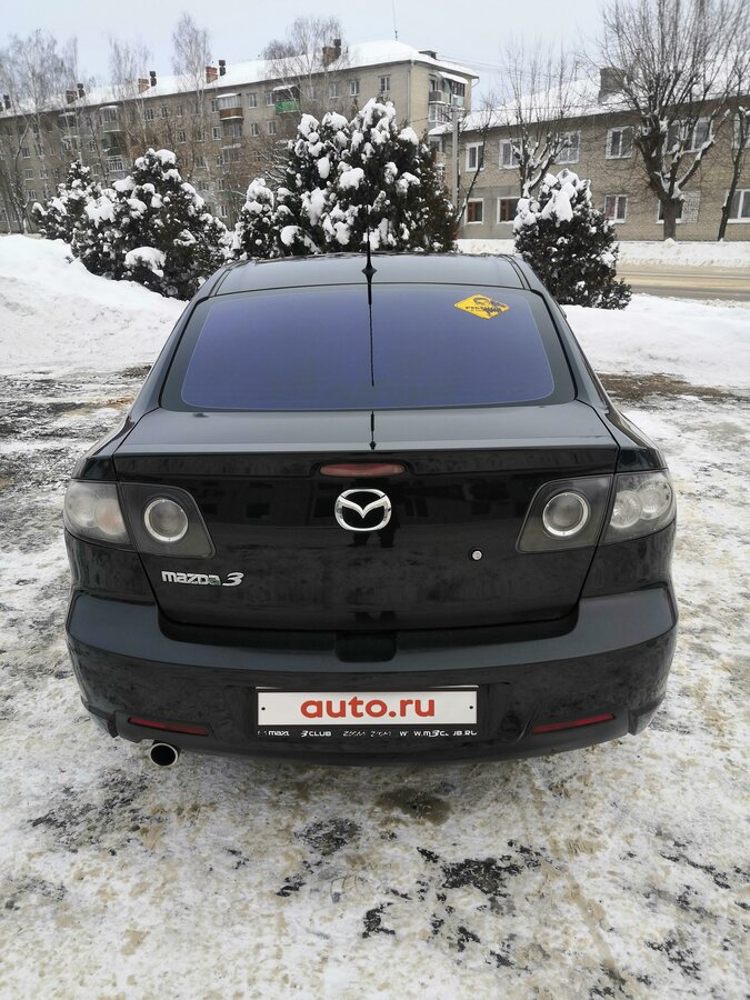 2008 Mazda 3 I (BK) Рестайлинг, чёрный - вид 3