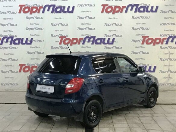 2012 Skoda Fabia II Рестайлинг, синий - вид 4