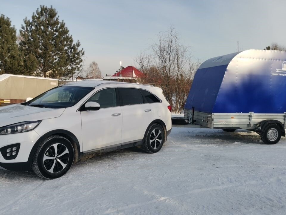 Купить б/у МЗСА 817718 в Новосибирске: синий прицеп к легковому ...