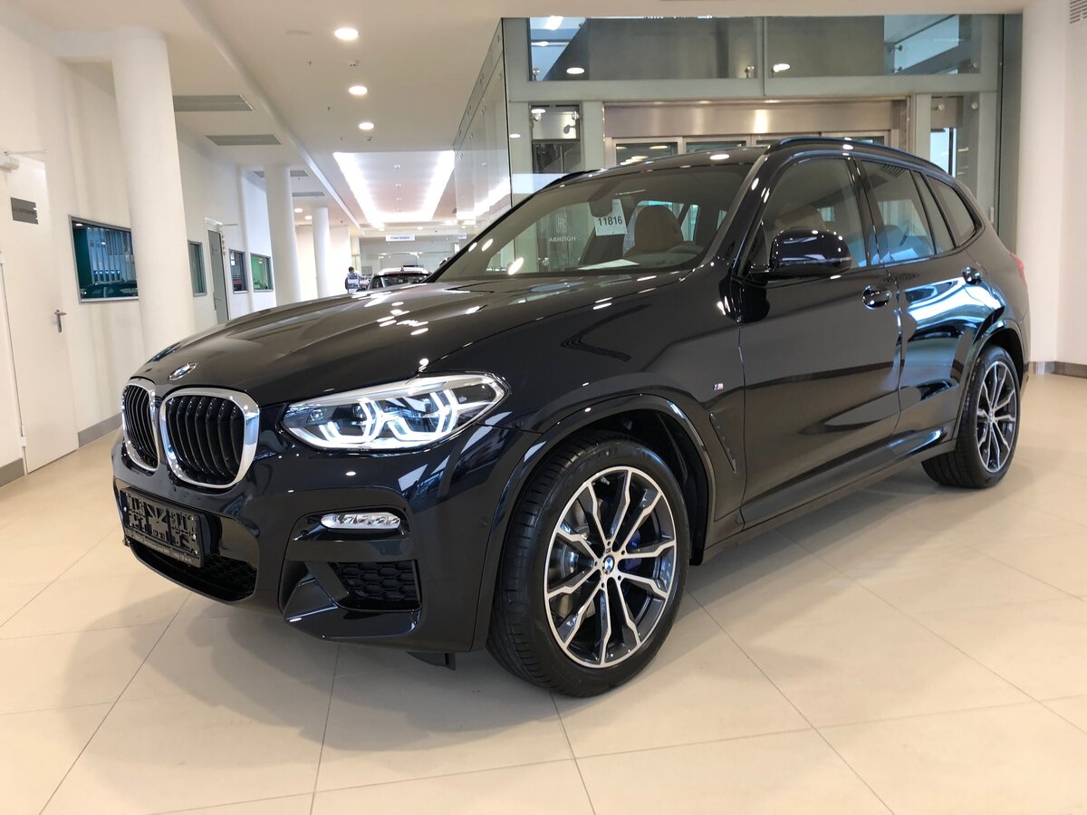 2021 BMW X3 30d xDrive III (G01), чёрный.