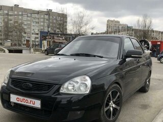 Лада Приора 2010 черная седан
