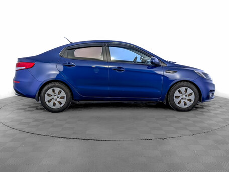 2016 Kia Rio III Рестайлинг, синий, 1150000 рублей, вид 4