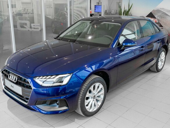 2021 Audi A4 35 TFSI V (B9) Рестайлинг, синий - вид 5