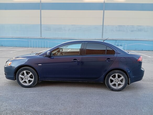 2008 Mitsubishi Lancer X, синий, 595000 рублей - вид 6