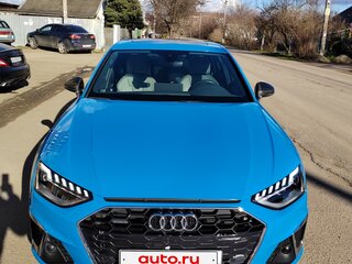 2020 Audi A4 45 TFSI V (B9) Рестайлинг, голубой, 3900000 рублей, вид 1