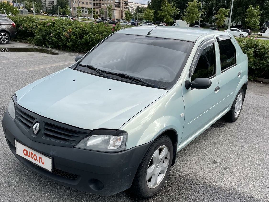 Купить б/у Renault Logan I 1.4 MT (75 л.с.) бензин механика в Перми: серый Рено 