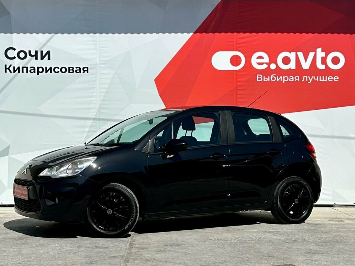 Купить б/у Citroen C3 II 1.4 AMT (95 л.с.) бензин робот в Сочи: чёрный ...
